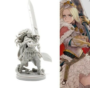 【新品】38mm 1/35 KINGDOM DEATH キングダム・デス エコーズ・オブ・デス 3KD 女性戦士 未塗装 レジン製 組み立て キット フィギュア H162