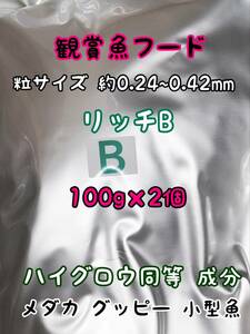 めだかのごはん リッチB 100g 2個リパック品 グッピー 熱帯魚 めだか 金魚