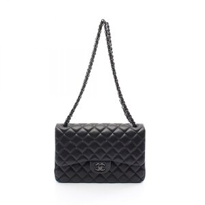 シャネル デカマトラッセ30 クラシック ラージ Wフラップ ブランドオフ CHANEL ラムスキン（羊革） ショルダーバッグ ラムスキン 中古 レ