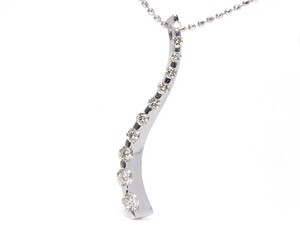 【0.30ct】ダイヤモンドのネックレス■K18WG 約2.7g 約40cm 93060