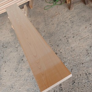 B-1629【162×20.5×3.5cm】国産ひのき　板　カウンター　棚板　看板　一枚板　無垢材　桧　檜　DIY