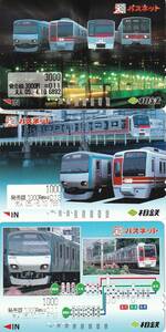 【使用済パスネット】相鉄/相模鉄道　電車3枚組