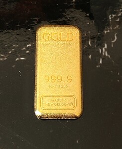 1円から 約17.9g 金塊 インゴット ゴールドバー 金貨 古錢 縁起物 CREDIT 外国古銭 GOLD