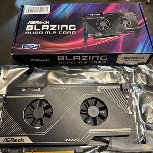 asrock blazing quad m.2 増設ボード　pcie5 gen 対応　自作pc 