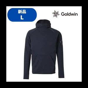 【D-21】　size/L　GOLDWIN　ゴールドウイン　STRETCH FLEECE HOODIE　G50320P　カラー：BKブラック　サイズ：L　ストレッチ　ジャージ