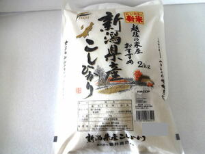 【送料無料】令和6年度産 新米　新潟県産こしひかり2キログラム×５