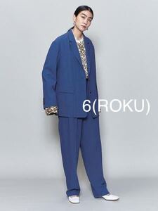 ＜6(ROKU)＞DOBBY SET UP PANTS/パンツ 22330 DOBBY SET UP 2B JACKET/ジャケット ¥63800 2244 セットアップ　スーツ上下セット