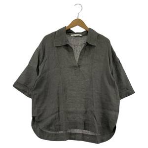 ゆうパケットOK ZARA ザラ スキッパー 半袖シャツ sizeＵＳＡ　Ｓ/グレー