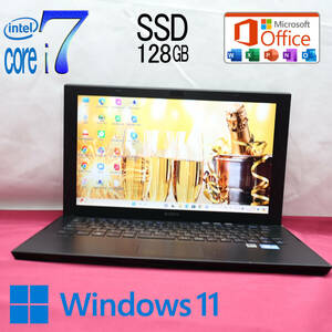 ★美品 最上級3世代i7！SSD128GB★SVZ1311AJ Core i7-3520M Win11 MS Office 中古品 ノートPC★P73118