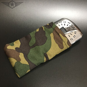 ★温かさに定評のあるベンジンカイロ用 迷彩-Camouflage- コットンポーチ(緑)★ ハクキン(スタンダード)に最適サイズ♪ 新品送料無料