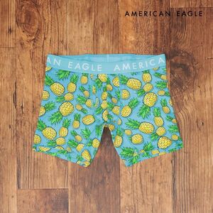 AMERICAN EAGLE/Lサイズ/ボクサーパンツ 0235-3975 ストレッチ伸縮 パイナップル柄 総柄 プレゼント 新品/青/ブルー/ih194/