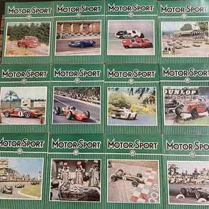 B1759　1966　12冊セット「MOTOR SPORT」モータースポーツ 英国 　旧車雑誌　英国車 古本　 旧車　ビンテージ　自動車 クラシックカー