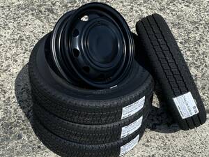 送料無料/オシャレ鉄ちん 12インチ3.5J+34 ヨコハマY356 145/80R12 80/78N ブラックCAP ハイゼット/キャリィ/エブリィ/N-VAN/軽バン/軽トラ