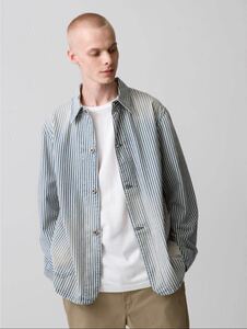 【女性ウケ抜群】RON HERMAN DENIM ロンハーマンデニム RHC Hickory Covered Jacket M カバーオール