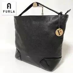 【極美品】FRULA　レザー　ワンショルダー トートバッグ　ロゴチャーム　A4