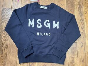 MSGM エムエスジーエム スウェット XSサイズ 定価25000円 (こ) トレーナー ネイビー