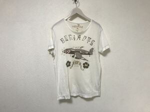 本物ディーゼルDIESELコットンプリント半袖Tシャツビジネススーツアメカジサーフミリタリーメンズ白ホワイトストリートM香港製