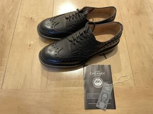 JOSEPH CHEANEY AVON C エイボン メンズ コマンドソール KUDUレザー Fワイズ 靴 BLACK UK7 26cm