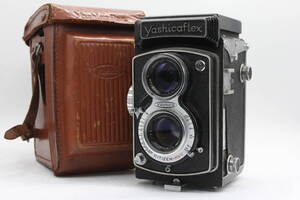 【訳あり品】 ヤシカ Yashicaflex Yashimar 80mm F3.5 ケース付き 二眼カメラ v5646