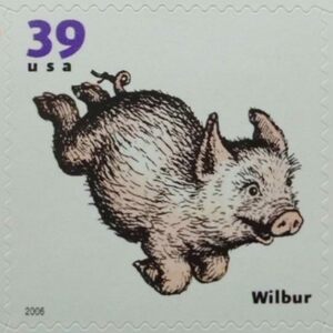 切手 絵本 シャーロットの贈り物 Charlotte’s Web ウィルバー Wilbur E. B.ホワイト E. B. White ガース・ウィリアムズ 米国 USA 2006年