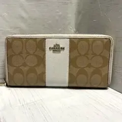 COACH モノグラム 長財布 ベージュ・ホワイト