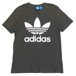 adidas originals アディダスオリジナルス デカロゴトレフォイルプリント Tシャツ S カーキ オリーブ 半袖 コットン スポーツ メンズ 紳士