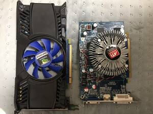 【動作確認済 ジャンク】nvidia GeForce GTS450 & AMD ATI Radeon HD4670 ビデオカード 2個セット