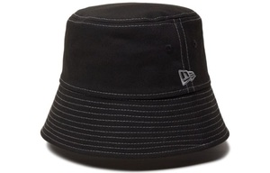 ▼NEW ERA BUCKET-01　SAILOR BRIM TNL FLG 14307403 ハット　キャップ　ブラック系　M-L (約59ｃｍ)