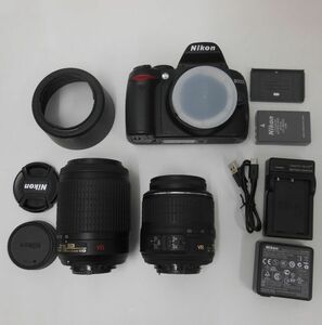 Nikon ニコンデジタル一眼 D3000ボディとレンズ AF-S DX NIKKOR 18-55mm f/3.5-5.6G VRAF-S DX VR Zoom-Nikkor 55-200mm f/4-5.6G IF-ED