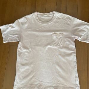 GU メンズ半袖　ポケットTシャツ Lサイズ　ピンク