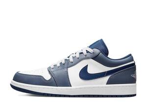 Nike Air Jordan 1 Low "White/Steel Blue" 26.5cm 553558-414