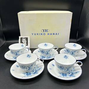 コーヒーカップ　MARUI マルイ YUKIKO HANAI ユキコハナイ　カップ ソーサー 食器 T5