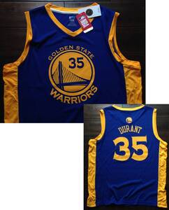 【既決USA】NBA ★ Golden State Warriors@完売胸元&背中【DURANT 35】ロゴ入【NBA Men