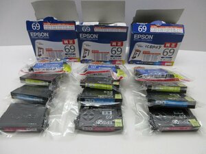 【新品未使用/3セットまとめ】 エプソン純正 プリンターインク IC4CL69L 4色×3セット EPSON ブラックのみ互換インク / 60 (RUHT015290D)