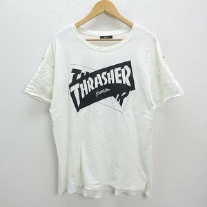 ☆☆ ジュエティ/jouetie×THRASHER ビッグシルエットTシャツ【M】白LADIES/31