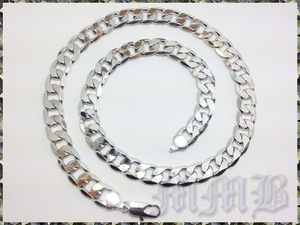 [NECKLACE] 18K WHITE GOLD FILLED シャイニング ホワイトゴールド 6面カット喜平チェーン ネックレス 10x600mm (70g) 【送料無料】