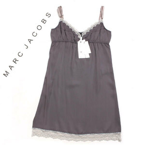 ●SALE● 新品 MARC JACOBS レース付 シルク混キャミワンピース 定価79,800円 size00 TAUPE マークジェイコブス