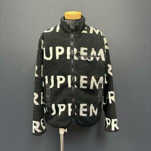 Supreme 18AW Reversible Logo Fleece Jacket シュプリーム 18AW リバーシブル ロゴ フリース ジャケット size M ブラック