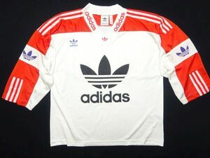 ★アディダス★メッシュシャツS/メンズアイスホッケージャージadidas BL TREF JERSEYゲームシャツホワイトレッド