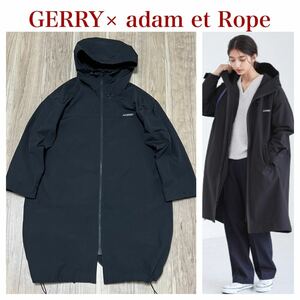 ★定価30,800円★ 美品 アダムエロペ別注 GERRY adam et Rope ジェリー 撥水アノラックコート パーカー モッズ ブラック レディース R-5822