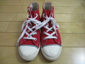 【used　使用回数僅少　超美品】PRO-Keds　プロケッズ　赤い(レッド)ハイカットスニーカー　22cm　男女兼用