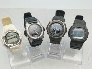 R6-107 1円～ ジャンク品/微かに生活臭あり カシオ CASIO ジーショック G-SHOCK タフソーラー クオーツ 腕時計 メンズ まとめて 4点セット