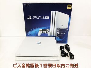 【1円】PS4Pro 本体/箱 1TB ホワイト SONY Playstation4 CUH-7200B 初期化/動作確認済 プレステ4 FW11.50 J05-104kk/G4