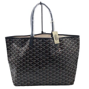 ゴヤール GOYARD サンルイPM ブラック×マルチカラー コーティングキャンバス トートバッグ レディース 中古