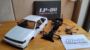 D-like LP-86 ボロAE86ボディ　ホビーウィングESCクイックラン1060　タミヤ380スポーツチューンモーター　カワダ380モーター取付用治具