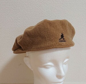 L 新品 KANGOL WOOL 504 ハンチングキャップ カンゴール ハンチング キャップ ウール 0258BC ベージュ キャメル 黄土色