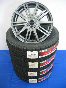 ブリヂストン 国産 スタッドレスタイヤ VRX3 165/65R15 ＆ アルミホイール 新品 4本 セット 最安値 総額80800円～ タフト ソリオ デリカ D2