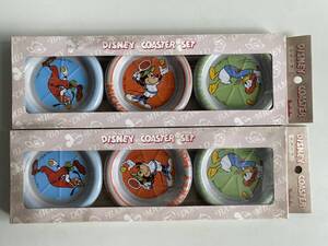 ④t400◆Disney ディズニー◆コースター キャラクター ミッキー/グーフィー/ドナルド アンティーク コレクション Disney COASTER SET