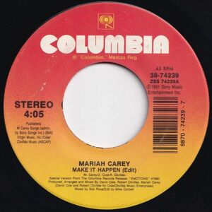 Mariah Carey Make It Happen / Emotions (Special Motion Edit) Columbia US 38-74239 204189 HIP HOP R&B レコード 7インチ 45
