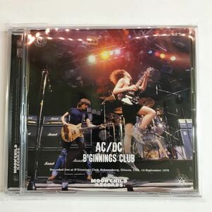 AC/DC : B’GINNINGS CLUB (CD) moochild records 再入荷してきました！1978年クラブギグ！サウンドボード！プレスCD